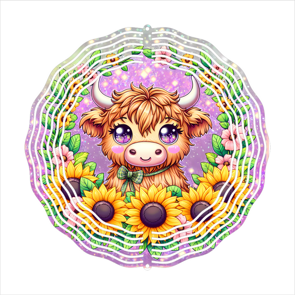 Country Cow - Wind Spinner - Sublimation Transfers