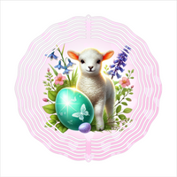 Easter Lamb  - Wind Spinner - Sublimation Transfers