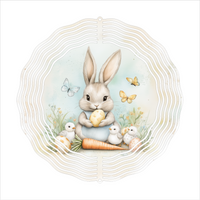 Gentle Easter Bunny - Wind Spinner - Sublimation Transfers