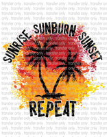 Sunrise Sunset Repeat- Waterslide, Sublimation Transfers