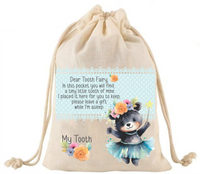 Tooth Fairy Ballerina Bear - DTF Transfer