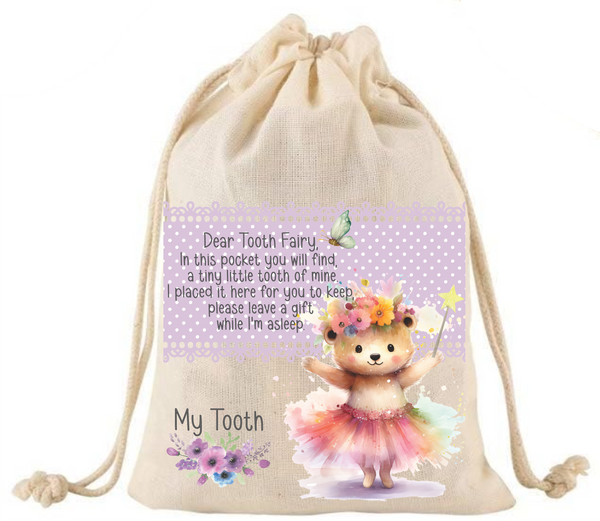 Tooth Fairy Ballerina Bear - DTF Transfer