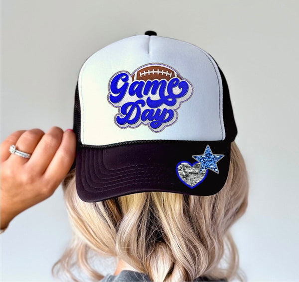 Game Day - Trucker Hat Patch - Faux Embroidered