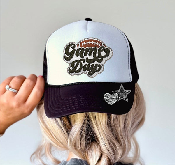 Game Day - Trucker Hat Patch - Faux Embroidered