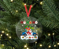 Ho Ho Ho Christmas Police- Christmas Ornament -  UV DTF Decals