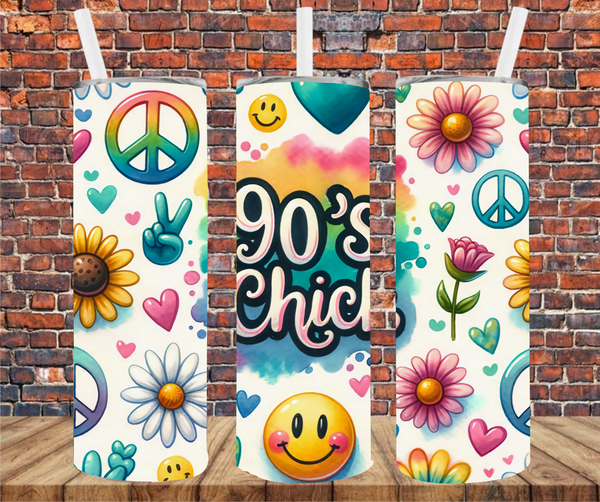 90s Chick - Tumbler Wrap - Vinyl Transfer