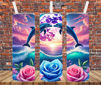 Jumping Dolphins - Tumbler Wrap - Sublimation Transfers