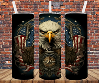 Patriotic Eagle - Tumbler Wrap - Sublimation Transfers