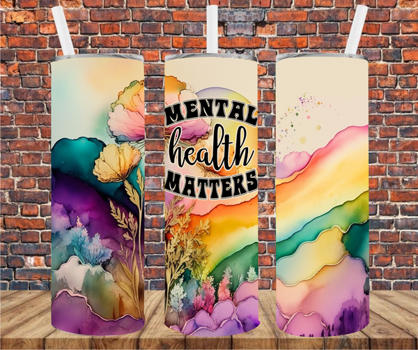 Mental Health Matters - Tumbler Wrap - Sublimation Transfers