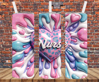 Nurse - Tumbler Wrap - Sublimation Transfers