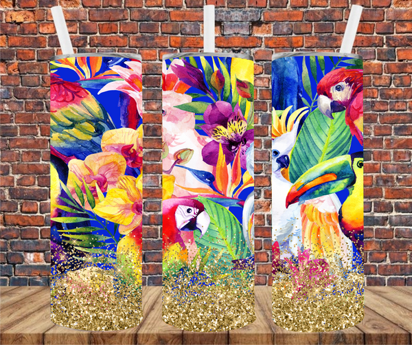 Exotic Birds - Tumbler Wrap - Sublimation Transfer