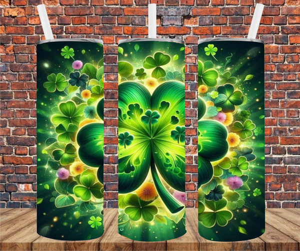 St. Patrick's Clover - Tumbler Wrap - Sublimation Transfers