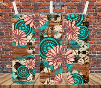 Western Floral - Tumbler Wrap Sublimation Transfers