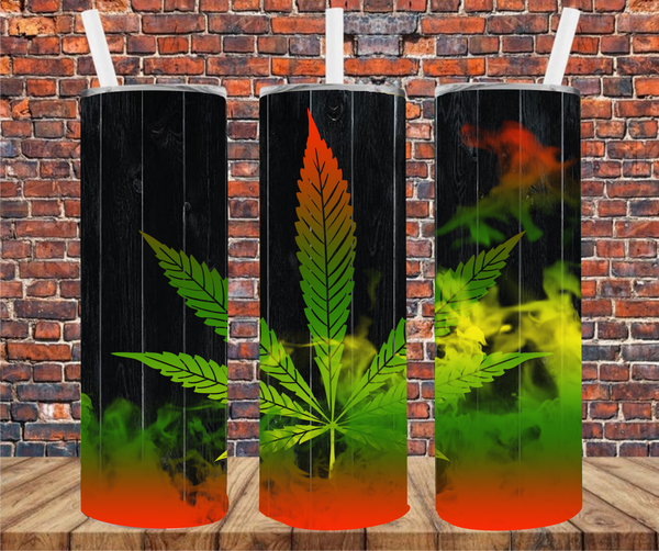 Weed Leaf - Tumbler Wrap - Sublimation Transfer