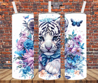 White Tiger - Tumbler Wrap - Sublimation Transfers