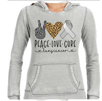 Peace Love Cure Lung Cancer - DTF Transfer