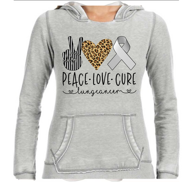 Peace Love Cure Lung Cancer - DTF Transfer