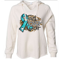 Faith Over Fear Teal Ribbon - DTF Transfer