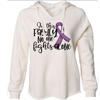 In This Family No One Fights Alone Purple Ribbon - DTF Transfer