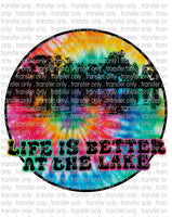 Life Better at the Lake - Waterslide, Sublimation Transfers