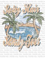 Salty Hair & Sandy Toes - Waterslide, Sublimation Transfers