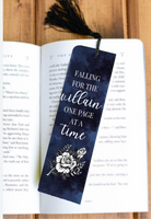 Falling For The Villain One Page At A Time - Bookmark - Sublimation Transfer