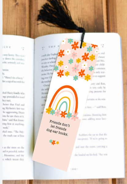 Friends Don't Let Friends Dog-Ear Books - Bookmark - Sublimation Transfer