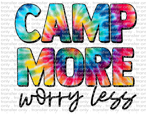 Camp More Worry Less - Waterslide, Sublimation Transfers