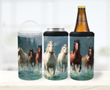 Running Horses - 12 oz Can Holders & Slap Wrap - Sublimation Transfers