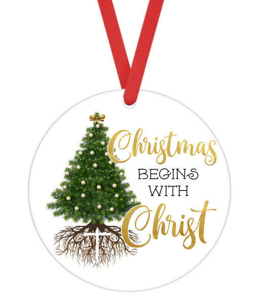 Christmas Begins With Christ - Sublimation Transfers