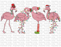 Christmas Flamingos - Waterslide, Sublimation Transfers