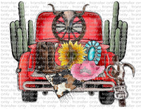 Country Wild West Vintage Truck - Waterslide, Sublimation Transfers