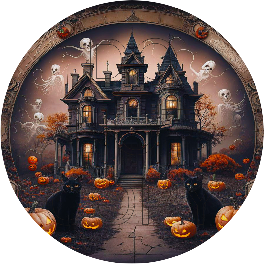 Halloween - Round Template Transfers