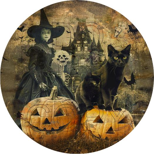 Halloween - Round Template Transfers