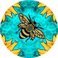 Honeybee - Round Template Transfers for Coaster