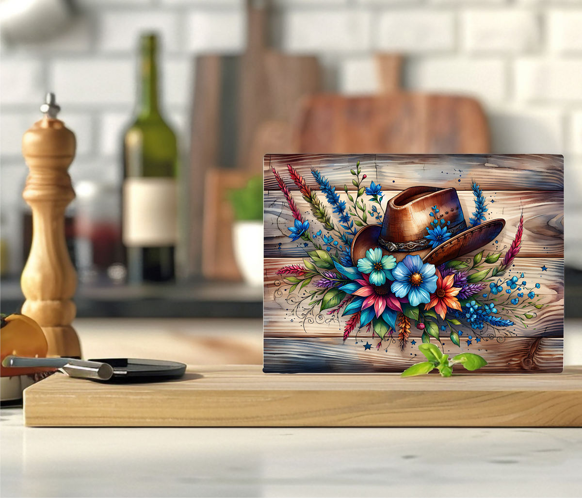 Cowgirl Hat - Cutting Board - Sublimation Transfer – Crafty Connections