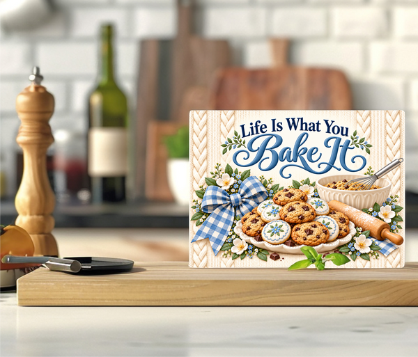 Life Is What You Bake It - Cutting Board - Sublimation Transfer ...