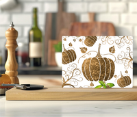 Gold Glitter Pumpkins - Cutting Board - Sublimation Transfer