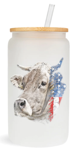 Patriotic Cow -  UV DTF Decals