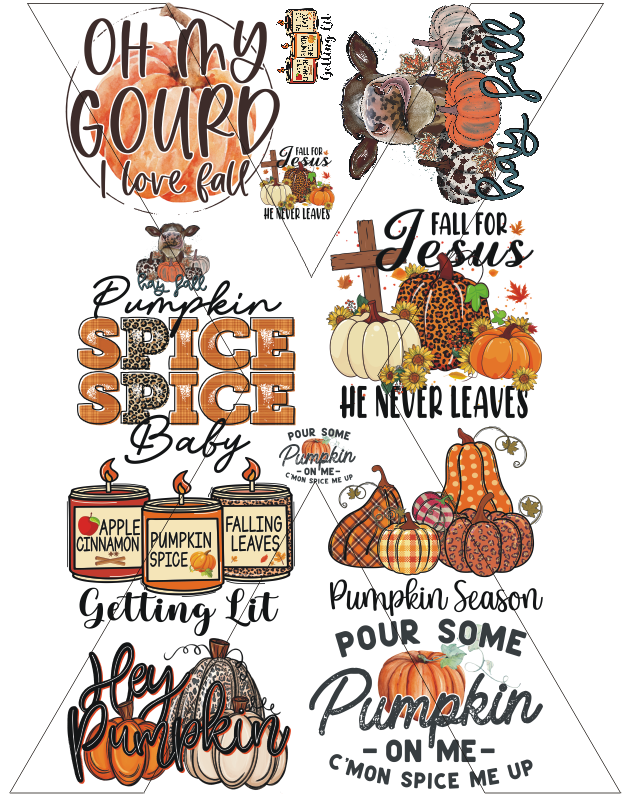 Fall Gang Sheet - DTF Transfer – Crafty Bucks