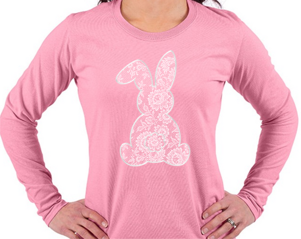 Lace Effect Easter Bunny - DTF Transfer