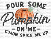 Pour Some Pumpkin On Me - Waterslide, Sublimation Transfers