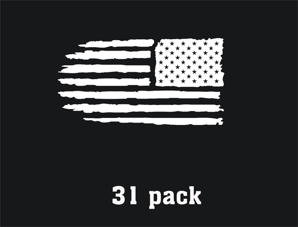 31 pack - "Nation in Distress" American Flags