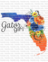 Football Gator Girl - Waterslide, Sublimation Transfers