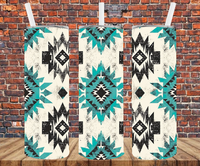 Western Aztec Pattern - Tumbler Wrap - Sublimation Transfers