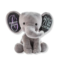 Plush Humphrey Elephant for Birth Stats