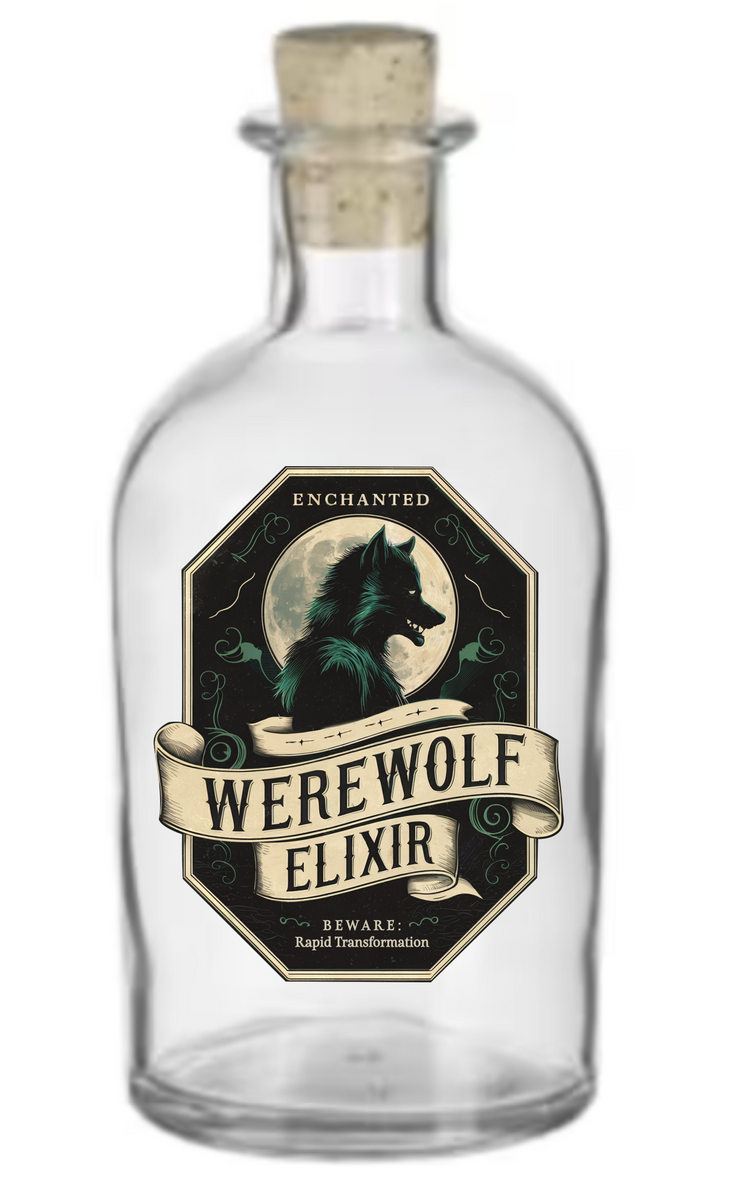 Wicked Elixir Labels Werewolf Elixir - Label - UV DTF Decal – Crafty Bucks