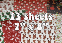 13 sheets - Printed Faux Leather