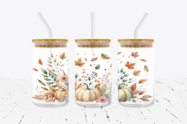 Fall Scene - 16 oz Libbey Glass Can Wrap