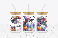 Boo Ghost - 16 oz Libbey Glass Can Wrap